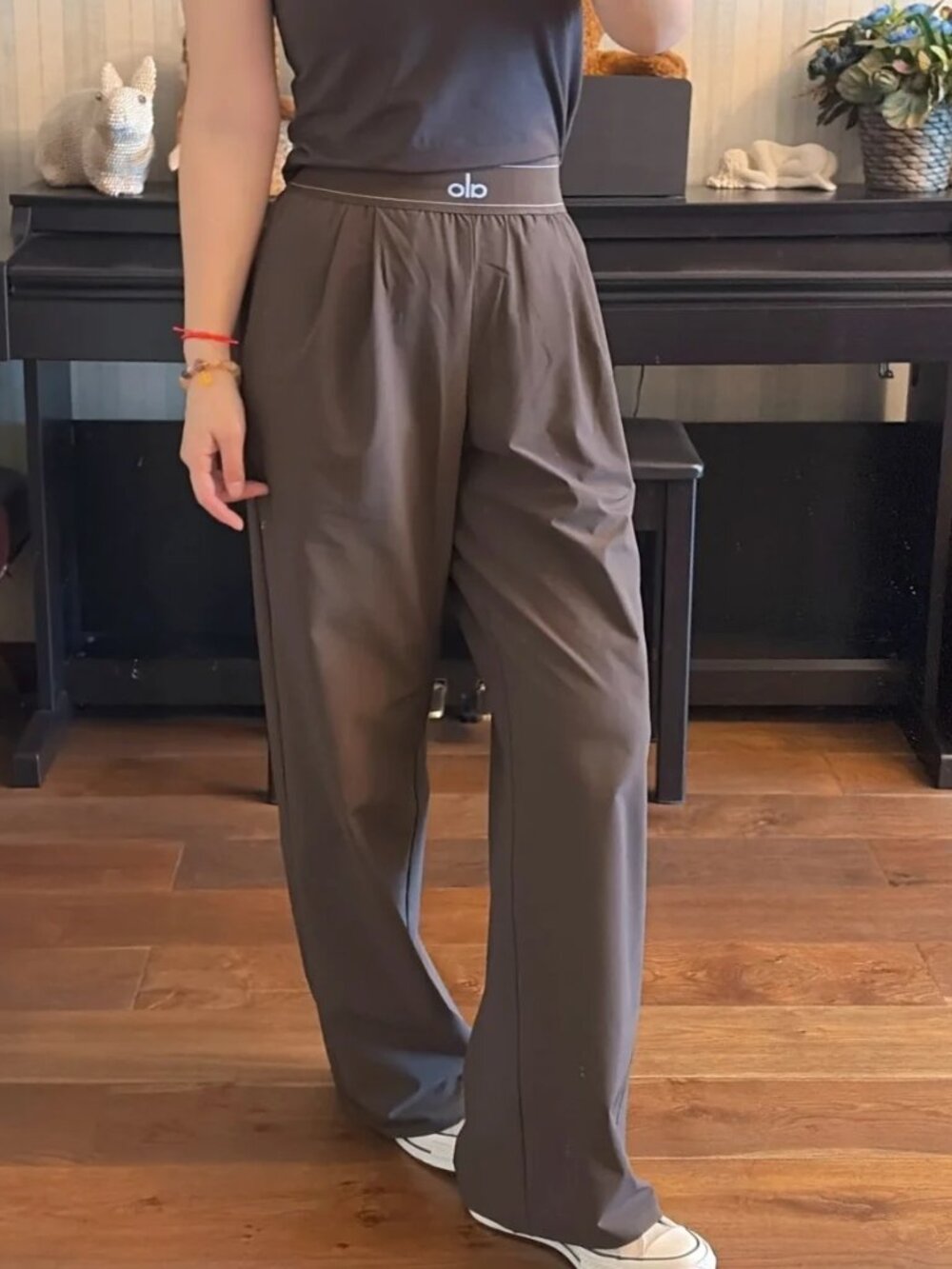 Espresso ALO YOGA Suit Up Pants🤎Casual Chic Loose Fit Regular 30" Inseam🍏